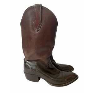 EL DORADO Cowboy‎ Leather Boots 10D Riding Western Rustic Pull On Handmade
